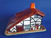 Rare John Maddock 'Rustic' Cottage Ware Cheese Dish c1930