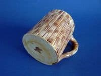 Rare Majolica 'Bamboo' Frog Mug with Two Frogs c1870