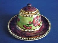Rare Maling Purple Lustre 'May Blossom' Beehive Inkwell - Pattern 5783 c1930