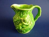 Rare Minton 'Cherub and Grape Vine' Green Majolica Jug c1910 (Sold)