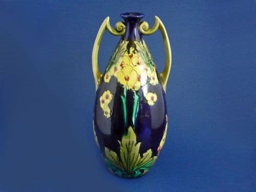 Rare Minton Secessionist Ware No.7 'Primula' Twin Handle Vase c1910