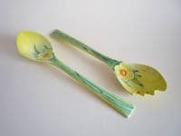 Rare Pair of Beswick 'Narcissus' Salad Servers c1950