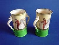 Rare Pair of Royal Doulton 'Dutch A - Harlem' Series Ware Vases c1910