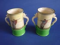 Rare Pair of Royal Doulton 'Dutch A - Harlem' Series Ware Vases c1910