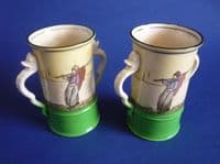 Rare Pair of Royal Doulton 'Dutch A - Harlem' Series Ware Vases c1910