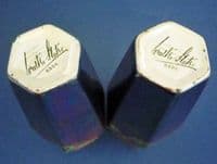 Rare Pair of Shelley 'Rich Butterfly' Lustre Ware Hexagonal Vases by Walter Slater c1920