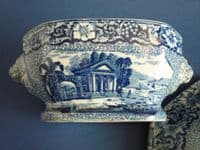 Rare Pearlware 'Palladian Porch' Sauce Tureen c1820