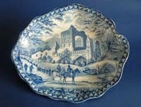Rare Robert Hamilton 'Gothic Ruins' Serving Dish c1820