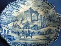 Rare Robert Hamilton 'Gothic Ruins' Serving Dish c1820