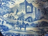 Rare Robert Hamilton 'Gothic Ruins' Serving Dish c1820