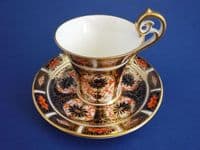 Rare Royal Crown Derby 'Old Imari Japan' Pattern 1128 Empire Cup and Saucer c1916