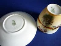 Rare Royal Doulton Bone China Victor Venner 'Coaching Days' Tea Cup and Saucer c1922