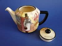 Rare Royal Doulton 'Gaffers' New Empire Teapot D4210 - Signed Noke c1930 (Sold)
