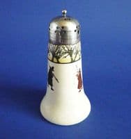 Rare Royal Doulton Isaac Walton Ware 'Gallant Fishers' Sugar Shaker D2312 c1905