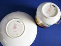 Rare Royal Doulton 'Pansies' Harlech Shape Cup and Saucer H3888 c1930  (Sold)
