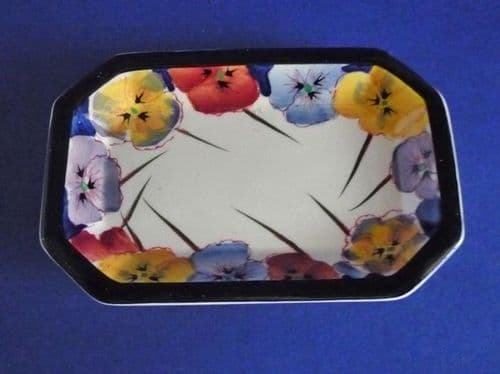 Rare Royal Doulton 'Pansies' Pin Tray D4049 c1936