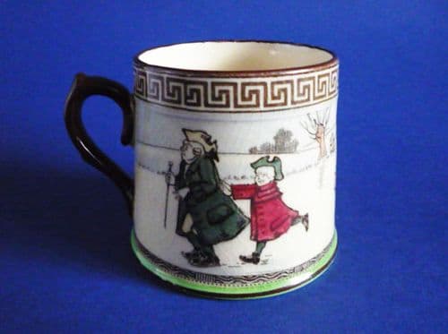 Rare Royal Doulton 'Skating' Series Ware Mug D2789 c1910 (Sold)