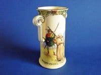 Rare Royal Doulton Under the Greenwood Tree 'Robin Hood Fights Friar Tuck' Vase c1920
