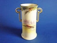 Rare Royal Doulton Under the Greenwood Tree 'Robin Hood Fights Friar Tuck' Vase c1920