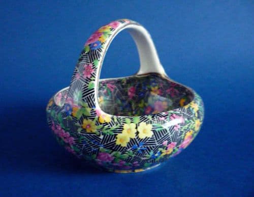 Rare Royal Winton Chintz 'Cromer' Hampton Shape Bon Bon Basket c1938