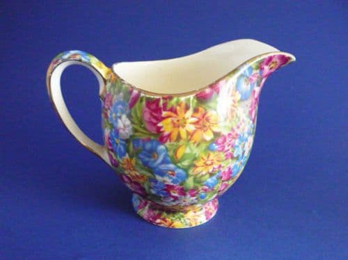 Rare Royal Winton 'Joyce-Lynn' Chintz Alban Shape Cream Jug c1945