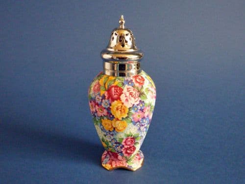 Rare Royal Winton 'Julia' Chintz Art Deco Sugar Shaker c1940 (Sold)