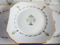 Rare Shelley Art Deco Pattern 11558 Lomond Sandwich Set c1927
