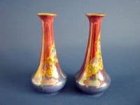 Rare Shelley 'Butterfly' Lustre Ware Vases by Walter Slater c1920 (Sold)