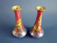 Rare Shelley 'Butterfly' Lustre Ware Vases by Walter Slater c1920 (Sold)