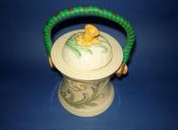 Rare Shorter & Son Art Deco 'Daffodil' Biscuit Barrel c1935