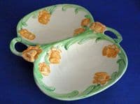Rare Shorter & Son Art Deco 'Daffodil' Dish c1935