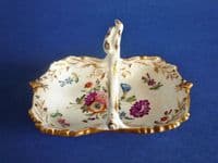 Rare Spode Hand Painted Miniature Porcelain Basket - Pattern 3979 c1820