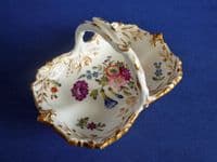 Rare Spode Hand Painted Miniature Porcelain Basket - Pattern 3979 c1820