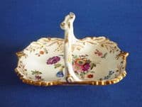 Rare Spode Hand Painted Miniature Porcelain Basket - Pattern 3979 c1820