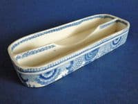 Rare Spode Pearlware 'Bridge' or 'Queen Charlotte' Pattern Razor Holder c1810