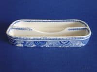 Rare Spode Pearlware 'Bridge' or 'Queen Charlotte' Pattern Razor Holder c1810