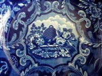 Rare Stevenson and Williams 'Beehive and Vases' Soup Plate c1825 #1 (Sold)
