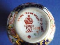 Rare Victorian Royal Crown Derby 'Imari Witches' Pattern 6299 Miniature Vase c1897