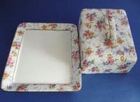Rare Vintage Royal Winton 'Eleanor' Chintz Dane Cheese Dish c1945