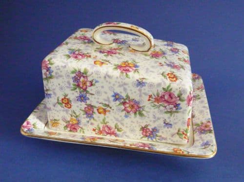 Rare Vintage Royal Winton 'Eleanor' Chintz Dane Cheese Dish c1945