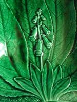 Rare Wedgwood Green Majolica 'Foxglove' Serving Dish c1870 #2 (Sold)