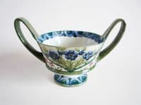 Rare William Moorcroft Burslem 'Poppy and Forget-me-not' Twin-handled Vase c1915