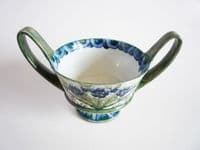 Rare William Moorcroft Burslem 'Poppy and Forget-me-not' Twin-handled Vase c1915