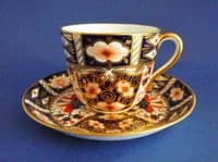 Royal Crown Derby 'Traditional Imari' Pattern 2451 Tea Cup and Saucer c1918