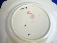 Royal Doulton Art Deco 'Pansies' Series D4049 Square Tea Plate c1928 #2