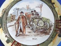Royal Doulton Early Motoring 'Deaf' Dished Rack Plate D2406 c1910