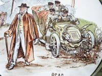 Royal Doulton Early Motoring 'Deaf' Dished Rack Plate D2406 c1910