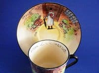 Royal Doulton 'Gaffers' Cup and Saucer D4210 - Signed Noke c1930 #1