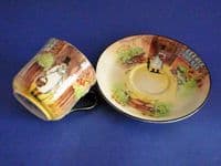 Royal Doulton 'Gaffers' Cup and Saucer D4210 - Signed Noke c1930 #1