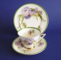 Royal Doulton 'Glamis Thistle' Art Deco Trio by Percy Curnock c1938 #1 (Sold)